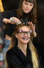 HEIDI KLUM Costume Unfold on Amazon Display Window Live Begins in New York 10/31/2019