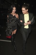 HELEN FLANAGAN Leaves Molly Mae Beauty Works Launch Party in Manchester 10/03/2019