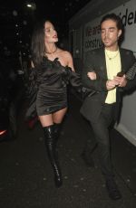 HELEN FLANAGAN Leaves Molly Mae Beauty Works Launch Party in Manchester 10/03/2019