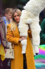 HILARY DUFF at a Film Set at Washington Square Park in New York 10/29/2019