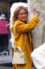 HILARY DUFF at a Film Set at Washington Square Park in New York 10/29/2019