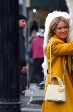 HILARY DUFF at a Film Set at Washington Square Park in New York 10/29/2019