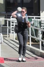 HILARY DUFF at a Gas Station in West Hollywood 10/21/2019
