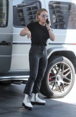 HILARY DUFF at a Gas Station in West Hollywood 10/21/2019