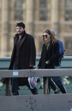 HOLLIDAY GRAINGER on teh Set of Strike in London 09/25/2019