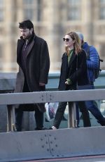 HOLLIDAY GRAINGER on teh Set of Strike in London 09/25/2019
