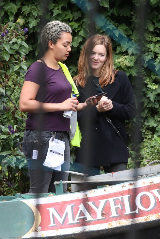 HOLLIDAY GRAINGER on teh Set of Strike in London 09/25/2019