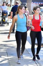 HUNTER HALEY and JOEY KING in Tights Leaves a Gym in Studio City 10/14/2019