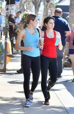 HUNTER HALEY and JOEY KING in Tights Leaves a Gym in Studio City 10/14/2019