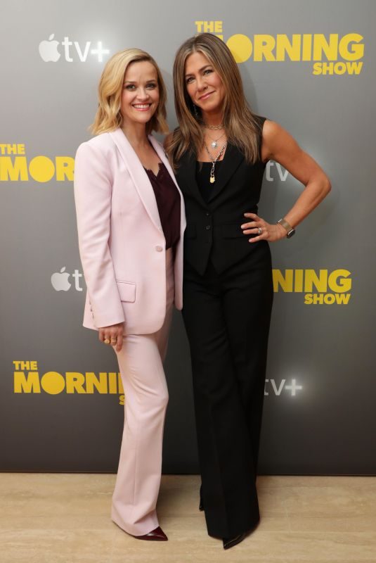 JENNIFER ANISTON and REESE WITHERSPOON at Apple TV + Conference 10/13/2019