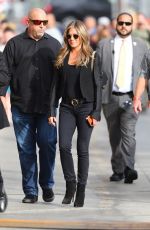 JENNIFER ANISTON Arrives at Jimmy Kimmel Live in Hollywood 10/16/2019