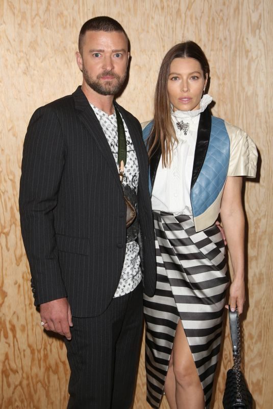 JESSICA BIEL and Justin Timberlake at Louis Vuitton Womenswear Spring/Summer 2020 Show in Paris 10/01/2019