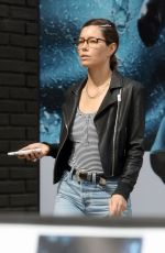 JESSICA BIEL in Ripped Denim Out in Los Angeles 10/16/2019