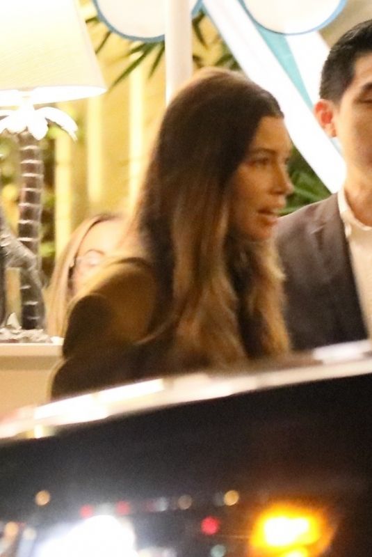 JESSICA BIEL Leaves San Vicente Bungalows in West Hollywood 10/15/2019