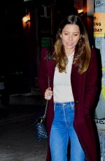 JESSICA BIEL Out for Dinner in New York 10/23/2019