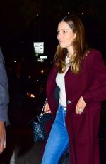 JESSICA BIEL Out for Dinner in New York 10/23/2019