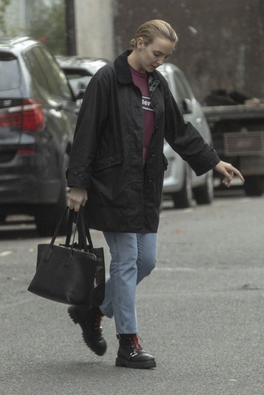 JODIE COMER Out and About in London 10/18/2019