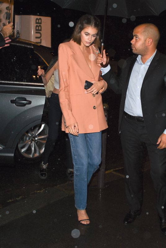 KAIA GERBER Arrives at Miu Miu After-party Dinner in Paris 10/01/2019