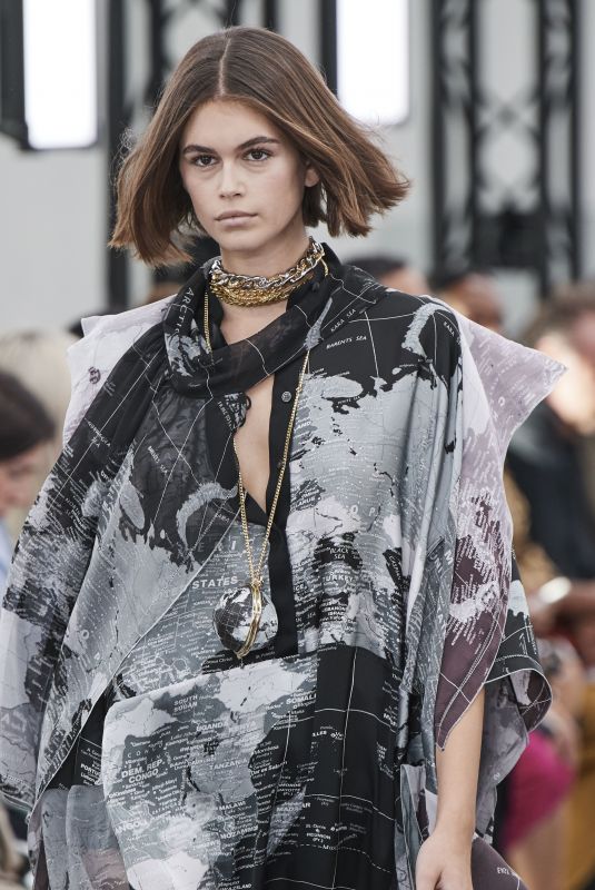 KAIA GERBER at Sacai Runway Show at Paris Fashion Week 09/30/2019