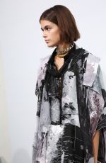 KAIA GERBER on the Backstage of Sacai Fashion Show at PFW in Paris 09/30/2019