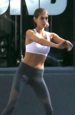 KAIA GERBER Working at Dogpound Gym in New York 10/24/2019