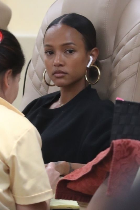 KARRUECHE TRAN at a Nail Salon in West Hollywood 10/28/2019