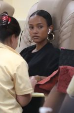 KARRUECHE TRAN at a Nail Salon in West Hollywood 10/28/2019