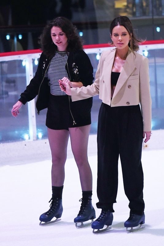 KATE BECKINSALE Ice Skating in New York 10/21/2019