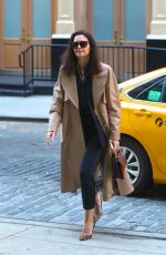 KATIE HOLMES Arrives at Crosby Hotel in New York 10/18/2019