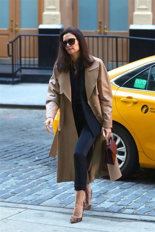 KATIE HOLMES Arrives at Crosby Hotel in New York 10/18/2019