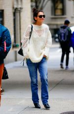 KATIE HOLMES Out and About in New York 10/28/2019