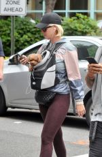 KATY PERRY Out with Her Poodle Nugget in Washington D.C. 10/13/2019