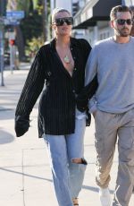 KHLOE KARDASHIAN and Scott Disick Out in Sherman Oaks 10/08/2019