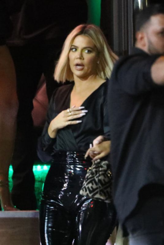 KHLOE KARDASHIAN Arrives at Hyde Lounge in West Hollywood 10/06/2019