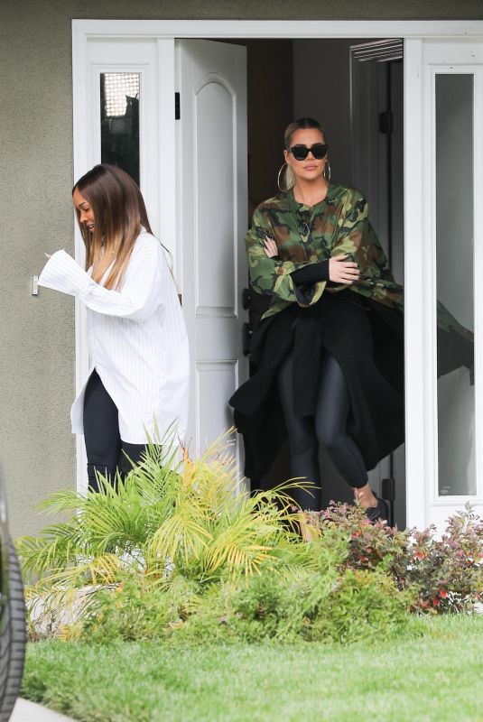 KHLOE KARDASHIAN at MALIKA HAQQ Home in Los Angeles 10/21/2019