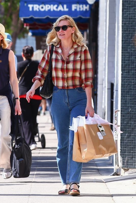 KIRSTEN DUSNT Out Shopping in Studio City 10/04/2019