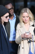 KRISTEN BELL on the Set of The Good Place at Cafe Terrace Les Deux Magots in Paris 09/30/2019