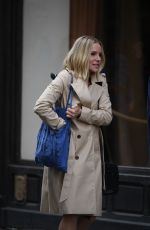 KRISTEN BELL on the Set of The Good Place at Cafe Terrace Les Deux Magots in Paris 09/30/2019