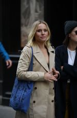 KRISTEN BELL on the Set of The Good Place at Cafe Terrace Les Deux Magots in Paris 09/30/2019