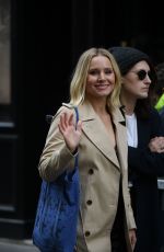 KRISTEN BELL on the Set of The Good Place at Cafe Terrace Les Deux Magots in Paris 09/30/2019