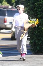 KRISTEN STEWART Buys Sunflowers Out in Los Angeles 10/18/2019