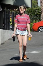 KRISTEN STEWART in Denim Cut Off Out in Los Angeles 10/12/2019
