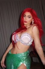 KYLIE JENNER as Ariel from The Little Mermaid at Halloween Party in Beverly Hills 10/31/2019