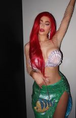 KYLIE JENNER as Ariel from The Little Mermaid at Halloween Party in Beverly Hills 10/31/2019