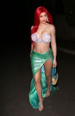 KYLIE JENNER as Ariel from The Little Mermaid at Halloween Party in Beverly Hills 10/31/2019