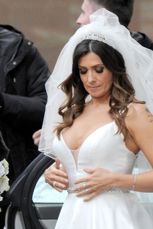 KYM MARSH and ALISON KING Filmig Wedding Scenes for Coronation Street 10/12/2019