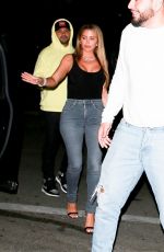 LARSA PIPPEN in Tights Denim at Hyde Nightclub in Los Angeles 10/16/2019