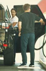 LEA MICHELE at a Gas Station in Los Angeles 10/13/2019