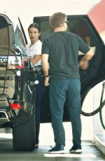 LEA MICHELE at a Gas Station in Los Angeles 10/13/2019