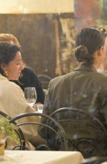 LILY ALDRIDGE and NAOMI SCOTT Out for Dinner in Rome 10/09/2019
